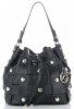 Vittoria Gotti Modna Torebka Skórzana Unikatowy Shopper Made in Italy Czarna